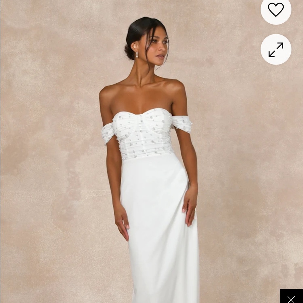 Lulu's Strapless White Dress